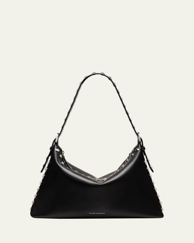 Stuart Studded Leather Shoulder Bag